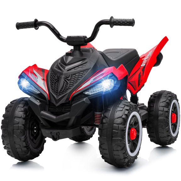 Hikiddo 24V ATV Kids 4 Wheeler, Spider Electric Four Wheeler for Kids Ride on Toy, 16" Extended Seat - Red