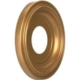 thumbnail image 2 of Ekena Millwork 10"OD x 3 1/2"ID x 1 1/8"P Traditional Thermoformed PVC Ceiling Medallion (Fits Canopies up to 5 1/2"), Bright Coat Gold, 2 of 10