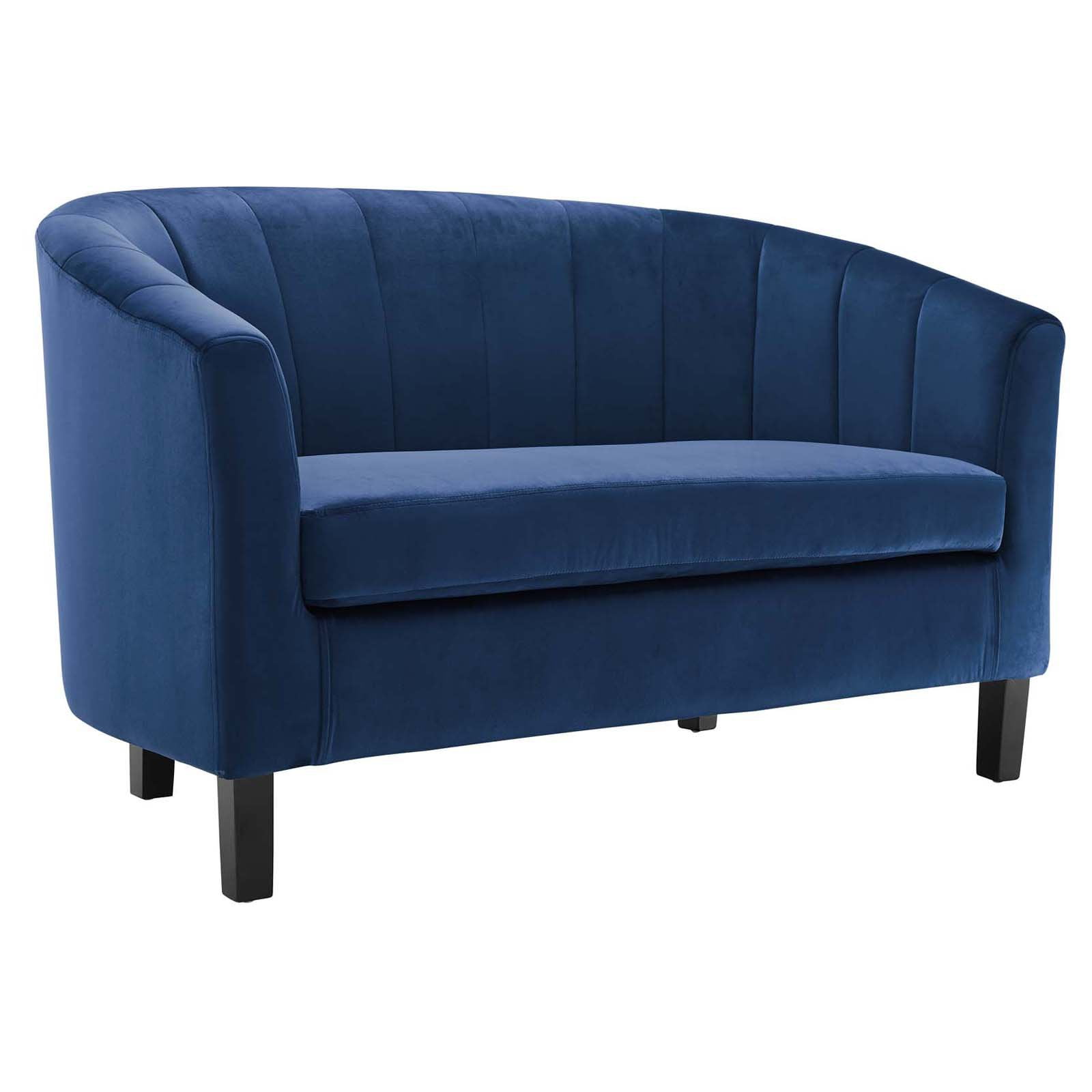 Modway Prospect Channel Tufted Upholstered Velvet Loveseat