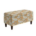 thumbnail image 2 of Jiueut Paisley Flower Pattern Rectangle Ottoman Cover, Stretch Folding Storage Bench Slipcover Washable Footrest Stool Cover with Elastic Bottom, Furniture Protector for Living Room Bedroom, S, 2 of 7