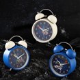 thumbnail image 2 of Reloj despertador con forma de dibujo de astronauta, metal, doble campana, luz nocturna silenciosa, 2 of 2