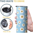 thumbnail image 6 of Daisy Gifts for Women Daisy Flowers Tumbler Daisy Coffee Mug Floral Cup with Lid and Straw Blue and White Daisy Stuff Decor, 6 of 6