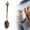 R, variant on TXYRDXK Crystal Coffee Spoon Vintage Floral Carved Long Handle Ice Cream Tea Spoon, 1 Pack Coffee Tea Crystal Spoon Carved Spoons for Tableware
