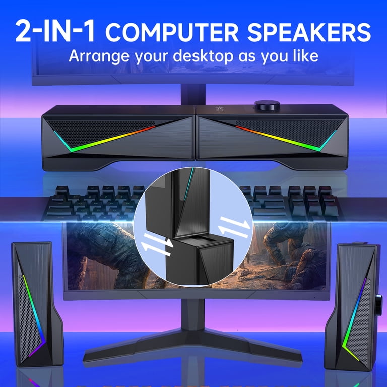 Ayedloe USB Computer Speakers with LED Lighting photo 7