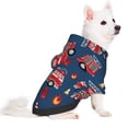 thumbnail image 2 of Fotbe Fire Truck 1 Sudadera con Estampado para Perros Pequeños – Suéter con Capucha para Mascotas, Tela Suave de Forro Polar con Bolsillo-Medium, 2 of 7