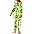 thumbnail image 3 of Yuyamidu Cucumber Pjs for Women Set 2 Pieces Comfy Pajama Tops with Long Sweatpants Size S Casual Long Sleeve Sleepwear Ladies Home Wear Lounge Wear, Green, 3 of 7