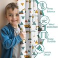thumbnail image 3 of Blackout Kids Curtains,Cartoon Construction Vehicles Triangles Childrens Insulated Curtains Set Of 2,Bedroom Essentials,Toddler Room Decor 42"x84", 3 of 5