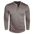 thumbnail image 4 of Mens Shirts Under $10 Mens Shirts Long Sleeve Casual Classic Henley Cotton T-Shirts Lightweight Button Tee Shirts, 4 of 4