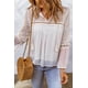 thumbnail image 3 of ABPHQTO Blusa de lunares suizos ahuecados de croché de encaje blanco para mujer, 3 of 5