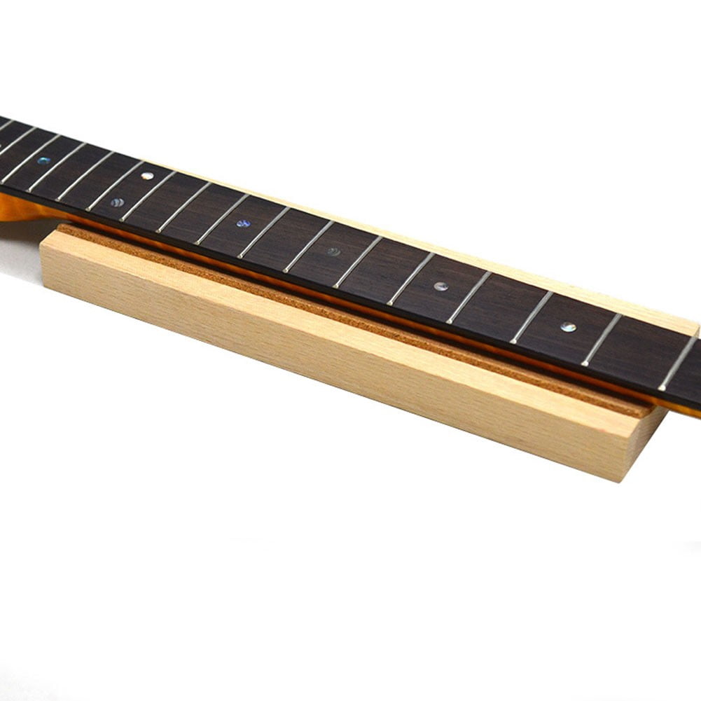 Guitar Bass Neck Rest Luthier Tools Wood Long Neck Support Guitar Fretwork Cork For Basses Ukulele Mandolin Banjo 30x9x2cm