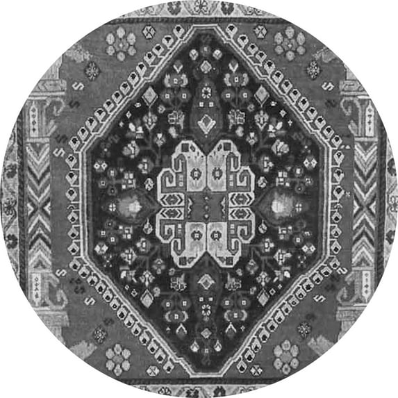 Ahgly Company Indoor Round Persian Gray Traditional Area Rugs, 8' Round