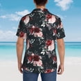 thumbnail image 4 of Susaid Watercolor Floral Print Short Sleeve Shirts Button Down Casual Shirts Summer Beach Aloha Button Down Short Sleeve for Men ,Small, 4 of 7