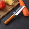 thumbnail image 1 of Up to 60% off Gifts Sentmoon Kitchen Knife, Wooden Handle Paring Knife, Peeler and Digging Tool, Stainless Steel Fruit Knife, Multi-Functional Kitchen Cutter Festive Season Discount Offers, 1 of 6
