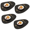 thumbnail image 1 of Juego de 4 manteles individuales de cuero para comedor, manteles individuales lavables y limpiables., 1 of 5