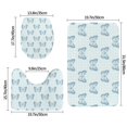 thumbnail image 2 of Bathroom Rugs Sets 3 Piece - Blue butterfly checkered Absorbent Non Slip Bath Mats, U-Shape Toilet Lid Cover, Contour Mat, Soft Washable Shower Mats Bath Rug Mat for Bathroom Tub Toilet, 2 of 7