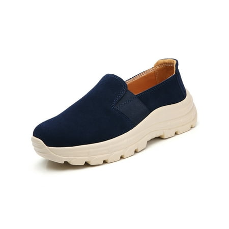 

Ritualay Womens Sneakers Non-Slip Casual Shoes Comfort Walking Shoe Lightweight Breathable Loafers Work Slip On Blue 9