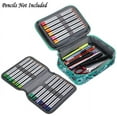 thumbnail image 2 of High Capacity Zipper Pens Pencil Case- Multi-Functional Stationery Pencil Pouch 72 Slots Colored Pencil Case Portable Pencil Bags With 2 Removable Sleeves(Triangle), 2 of 7