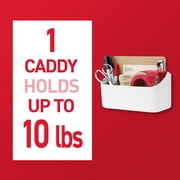 Command Heavyweight Large Caddy, Hangs up to 10lbs, White, Home Organizer, 1 Caddy