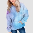 thumbnail image 2 of JFOPQVSM Girls Hooded Sweatshirt Comfortable and Fleece Fabric Warm and Stylish Tie Dye Colored Sweatshirt, 2 of 6