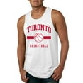 thumbnail image 1 of Wild Bobby City of Toronto Basketball Fantasy Fan Sports Mens Tank Top, White, XX-Large, 1 of 5