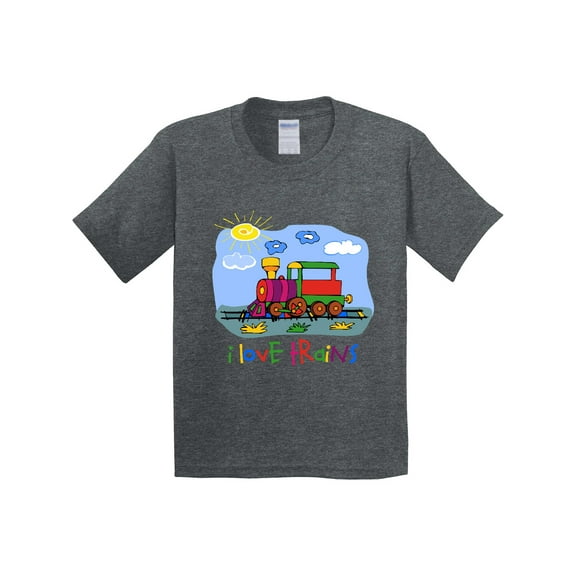 Inktastic I Love Trains Youth T-Shirt