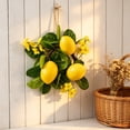 thumbnail image 4 of Bcylexb Summer Lemon Wreath for Front Door, 7.9" Artificial Lemons Wreath Floral Door Wreath Spring Decor for Wall Window Porch Patio, 4 of 6