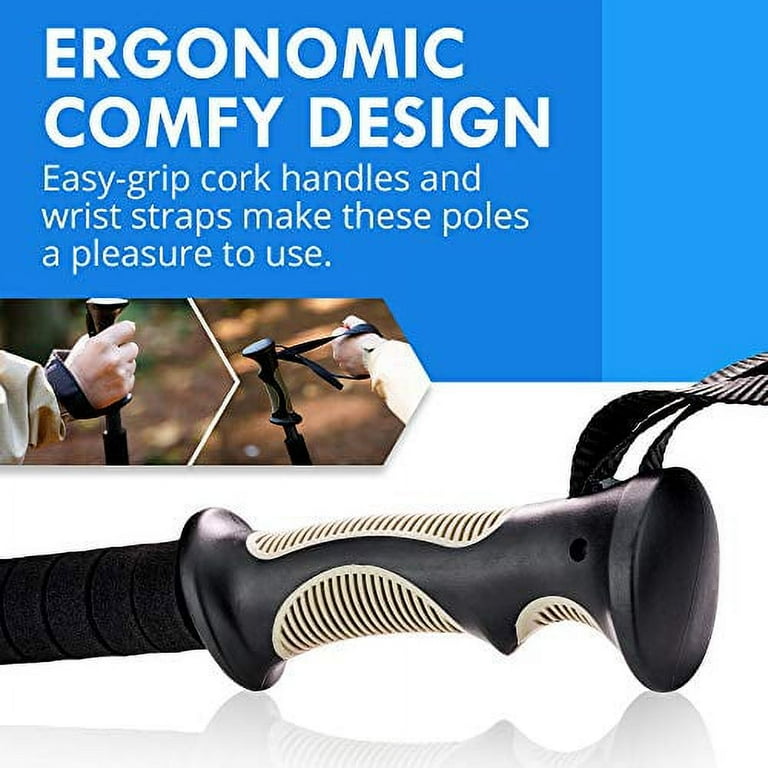 Bafx Products 2 Pack Anti Shock Hiking Walking Trekking Trail Poles 1