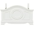thumbnail image 3 of Lilya Traditional Full Size Bed, Bead Molding and Shell Motif, Crisp White- Saltoro Sherpi, 3 of 5