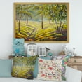 thumbnail image 3 of Designart 'Bushes and Pine Trees In The Forest II' Traditional Framed Art Print, 3 of 4