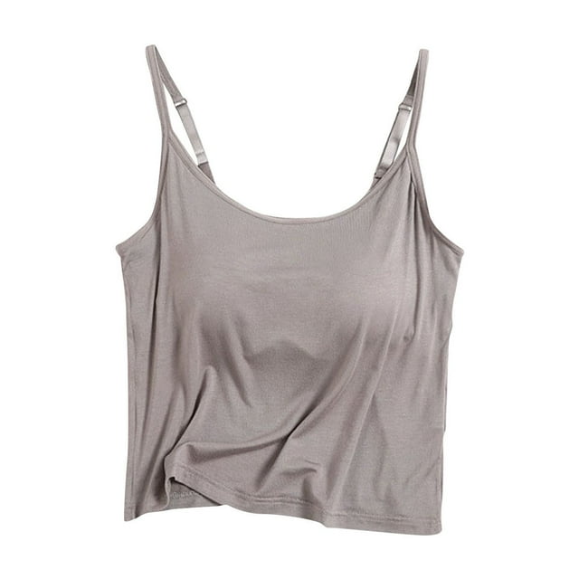 Yuyuzo Haut de Pyjama Décontracté Sans Manches pour Femmes avec Coussinets de Poitrine sous-Vêtements Confortables pour le Yoga