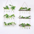 thumbnail image 3 of Billuyoard Macetero colgante de pared de amplias aplicaciones con soporte de madera para decoración de hogar, oficina y jardín, 3 niveles Jardín y Patio Estilo de registro, 3 of 6