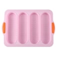 thumbnail image 1 of Molde Francés para Pasteles de 4 Ranuras Molde Francés para Pan Pequeño DIY Bandeja para Hornear Antiadherente de Fácil Desmoldeo Rosa, 1 of 5