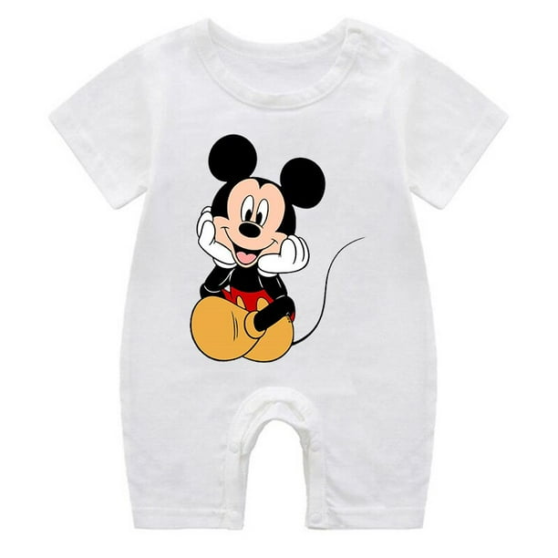 Mamelucos de verano para bebes pijamas con estampado de dibujos animados de Mickey y Minnie para ninos mono para ninas ropa para bebes ropa infantil Pijamas para ninos pequenos Outfit12M Gao Jinjia
