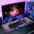 thumbnail image 6 of Purple Elegant Flowers RGB Gaming Mouse Pad Large Keyboard Mat Rubber Base 13 Light Modes, 6 of 6