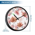 thumbnail image 3 of Voice Activated Clock with Glow Light 12 Inch Large Silent Wall Clock Battery Operated for Home Decor Watercolor Pink Maple Leaves, 3 of 8