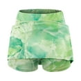 thumbnail image 3 of 2 In 1 Tennis Skorts 2 In 1 High Waisted Golf Skorts Quick Dry High Elastic Gym Shorts Tennis Skorts Shorts with Liner Pockets,Green,XXXXL, 3 of 5