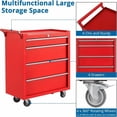 thumbnail image 4 of EDTara Coffre à Outils Roulant avec 4 Tiroirs et Serrure, Armoire de Rangement Portable avec Doublures de Tiroir pour Garage Ou Atelier, 4 of 8