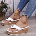 thumbnail image 5 of Mostsola Flip Flops for Women Platform Sandals Casual Slip on Shoes Wedge Thong Sandals Slides, 5 of 8