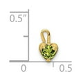 thumbnail image 4 of 14k Yellow Gold 14ky August Synthetic Birthstone Heart Charm Pendant, 4 of 4