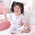 thumbnail image 3 of Sanrios Bubble Kid pijamas Kawaii con chicas de Anime cuello cuadrado mangas cortas lindo MyMelody Kuromi Cinnamoroll conjuntos de ropa de descanso de dibujos animados, 3 of 4