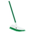 thumbnail image 2 of No Knees Floor Scrub Brush 4-Pack - 11" Wide, Steel Handle - Green & White - Pivoting Head for Hardwood, Tile & Grout - Easy Cleaning Without Bending White,green, 2 of 2