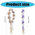 thumbnail image 3 of Braided Daisy Keychain Cute Car Keyring Pendant Key Holder Bracelet for Women, 3 of 8