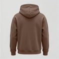 thumbnail image 5 of Fleece Hoodie for Men Baggy Heavyweight Cold Weather Men Sweatshirt Long Sleeve Pullover with Pocket Brown 2XL, 5 of 8