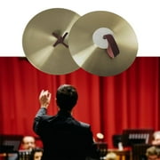 Crash Cymbal Rhythm Beat Musical Instrument Traditional Percussion Alloy Hand Cymbals for Drum Player Parties Practice Performance Beginner 12inch