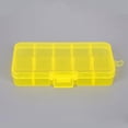 thumbnail image 2 of Thinsony 10 Grid Plastic Jewelry Removable Storage Box Beads Container Earring Yellow 12.8x6.5x2.2cm 1Set, 2 of 5