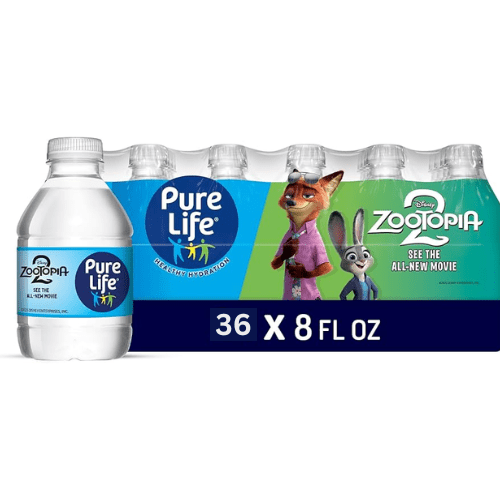 PURE LIFE Purified Water, 8 fl oz Bottled Water, 36 Pack | Fresh, Clean-Tasting Mini Bottles for Kids, Lunches & Travel