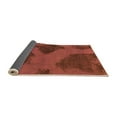 thumbnail image 2 of Ahgly Company Indoor Round Abstract Orange Modern Area Rugs, 3' Round, 2 of 4