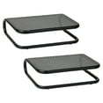 thumbnail image 6 of Mind Reader Metal Monitor Stand, Desk Riser Desktop Organizer 14.25"L x 11"W x 4.25"H, Set of 2, Black, 6 of 9