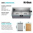 thumbnail image 6 of KRAUS Kore 33" Undermount Workstation 16 Gauge Double Bowl Stainless Steel Kitchen Sink with Accessories, 6 of 8