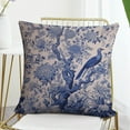 thumbnail image 7 of Pillows & Pillow Covers Blue Birds And White Flowers Chinoiserie Vintage Pillowcases 20"x20" Blue And White Spring Decorative Throw Pillow Covers Decorative Outdoor Linen Fabric Pillow Case, 7 of 7